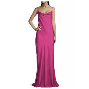 Ginger & Smart Elegant Silk Slip Pink Evening Gown